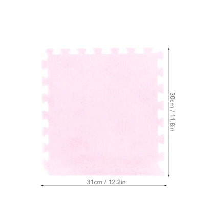 10pcs 30 cm/11.8 in Foam Puzzle Floor Play Mat,Interlocking Carpet Tiles for Home Gym and Fitness Room (Roseate) - color: Roseate