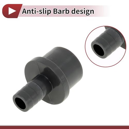Plastic Hose Barb Fitting 1-1/4" x 5/8" Barb OD Straight Through Pipe Connector Grey 5 Pcs - color: Gray, size: 1-1/4" x 5/8" OD