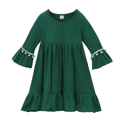 Prayer Set for Muslim Kid Girls Two Pieces Set Skirt Scarf, with a Prayer Rug and Rosary, Suitable East Dubai Clothes - color: Green, size: 4-5T