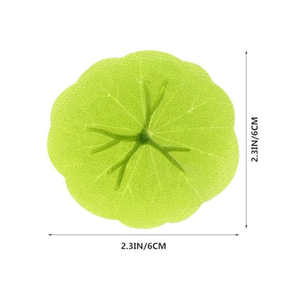 Wakauto 40pcs 6cm Artificial Floating Water Lily Pads Imitation Lotus Leaves Simulation Pond Decor for Aquarium Fish Tank and Garden Home Display