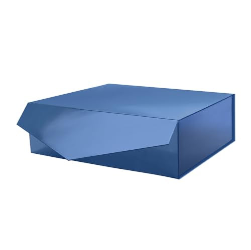 PACKHOME Large Navy Blue Gift Box 13.5x9x4.1in with Magnetic Lid - color: 13.5x9x4.1 Inch-Navy-Pack of 1