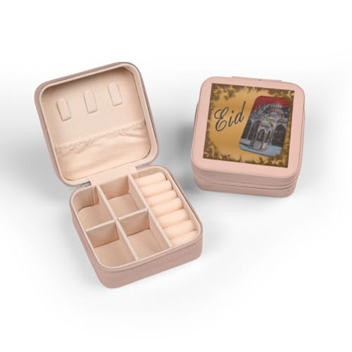3dRose Eid- feast of the sacrifice, greater eid, muslim holiday, islamic, bayram, eker bayram Jewelry Travel Case Pink