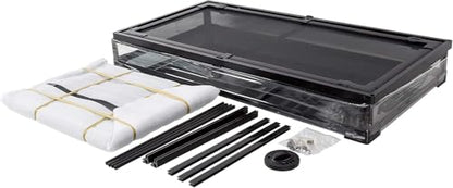 REPTI ZOO 50 Gallon Reptile Glass Tank Terrarium 2 in 1 Side Meshes and Side Glasses Double Hinge Door with Screen Ventilation Tempered Glass 36" x 18" x 17.75" - size: 36" x 18" x 17.75"