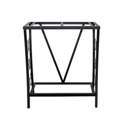 Pemberly Row 20 Gallon Steel Aquarium Stand, Black Powder-Coated Finish, Moisture-Resistant, Traditional Scroll Design, Durable Tank Holder for Home or Office, Supports Up to 200 lbs