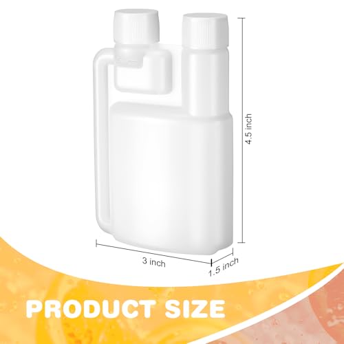 CHENGU Plastic Flask with Built in Shot Glass Measuring Bottles Graduated Chamber with Caps Liquid Dispenser for Liquids to Store and Pour for Concerts Travel Camping Party(1 Pc,3.38 Oz, 0.17 oz) - size: 3.38 oz, 0.17 oz