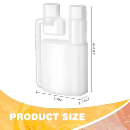 CHENGU Plastic Flask with Built in Shot Glass Measuring Bottles Graduated Chamber with Caps Liquid Dispenser for Liquids to Store and Pour for Concerts Travel Camping Party(1 Pc,3.38 Oz, 0.17 oz) - size: 3.38 oz, 0.17 oz