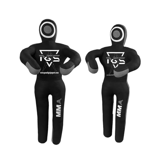 MMA Grappling Dummy Brazilian JIU Jitsu BJJ Punching Bag for Self Defense Wrestling Judo Karate Boxing Throwing Submission Standing Position - UNFILLED - color: Black Grey, size: 4FT / 47"