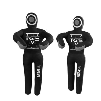 MMA Grappling Dummy Brazilian JIU Jitsu BJJ Punching Bag for Self Defense Wrestling Judo Karate Boxing Throwing Submission Standing Position - UNFILLED - color: Black Grey, size: 4FT / 47"