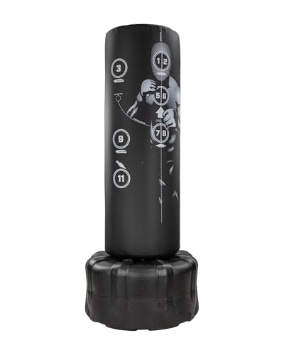 Century Wavemaster XXL | Freestanding Punching Bag with Base | Heavy Bag Boxing Martial Arts Kickboxing Bag | Optimal Strength and Cardio Training Bag - color: Black With Zones