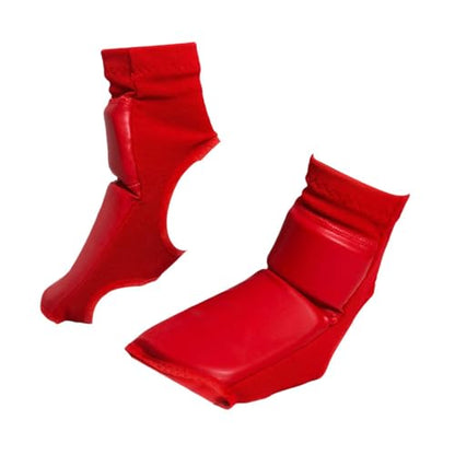Boxing Foot Protector Gear Training Sparring Gear Non Slip Impact Resistant Foot Guard Foot Pads for Wrestling Punching Bag (1 Pair)- Red Small