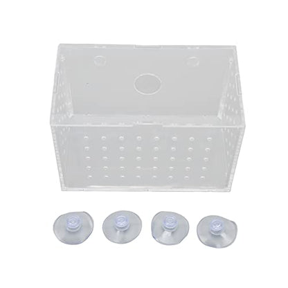 Fish Breeder Box, Aquarium Fish Breeding Box, High Transparency Acrylic Hatchery Incubator Tank with Suction Cups, Isolation Breeding Box for Baby Fishes Shrimp Clownfish, Easy to (14 * 8 * 9CM) - size: 14*8*9CM