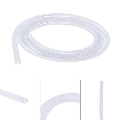 Silicone Tubing 5mm (3/16") ID x 8mm OD Food Grade High-temperature Pure Silicone Hose Tube Clear Pipe for Home Brewing Air and Liquid Transfer (Length 6 Meter- 19.68FT) - size: 5mmx8mm, style: 6M
