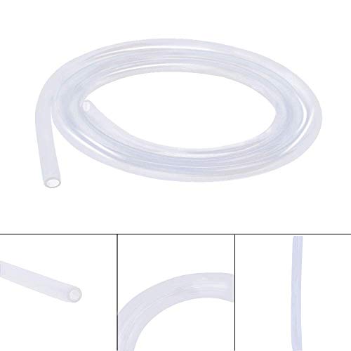 Silicone Tubing 1.5mm (1/16") ID x 3mm OD Food Grade High-temperature Pure Silicone Hose Tube Clear Pipe for Home Brewing Air and Liquid Transfer (Length 6 Meter- 19.68FT) - size: 1.5mmx3mm, style: 6M