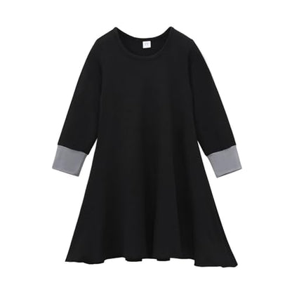 Muslim Dress for Girl Abaya Kaftan Kids Islamic Prayer Clothes Long Sleeve Dress Dubai 2026 Ramadan Hijab Sets - color: Black, size: 6-12 Months