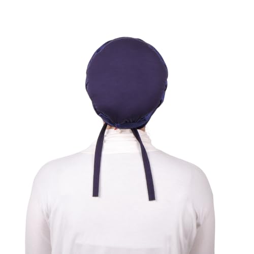 Mu Lan Song Handmade Velvet Cotton Shaper | Grip Hair Grip Scarf | Anti-Slip Non-Slip | Hijab Scarf Shawl Bun Volumizer - color: Navy Blue