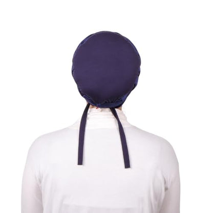 Mu Lan Song Handmade Velvet Cotton Shaper | Grip Hair Grip Scarf | Anti-Slip Non-Slip | Hijab Scarf Shawl Bun Volumizer - color: Navy Blue