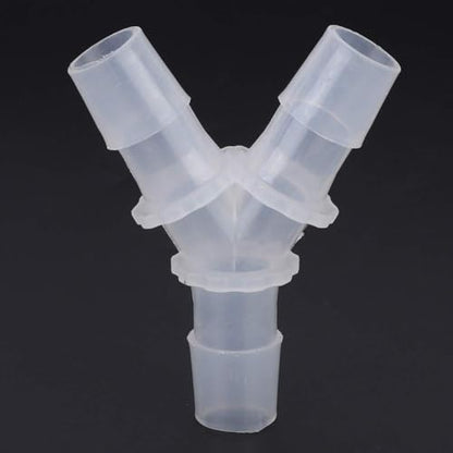 Cyrank 10pcs Aquarium Hose Connector, 8mm Aquarium Air Tubing Connector 3 Way Y Shape Hose Adapter for Fish Tank Air Pump, Silicone Tube Fittings Plastic Tee Connector for Distributary & Outlet