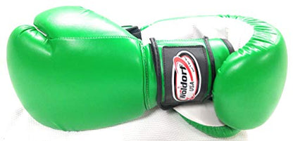 Boxing Gloves Kickboxing Muay Thai Punching Bag Vinyl Green - Durable Multi Layered Foam Padded Offers Unbeatable Price Kids and Adult Sizes - size: 16oz