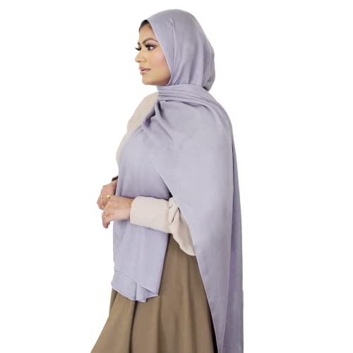 Modal Hijab for Women | Headscarf - color: Smoke Modal - Plain Hijab