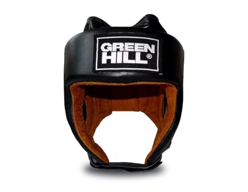 Boxing Headgear for Men & Women – MMA & Muay Thai Sparring Gear, Five Star AIBA-Approved Leather Head Guard - color: Black