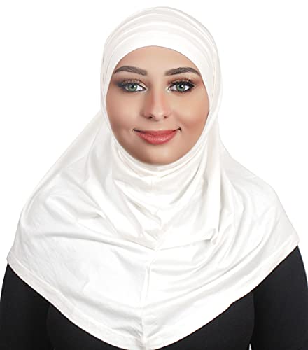AL AMIRA Beautiful cotton hijab scarf Islamic women fancy hijab K101 - color: Off-white