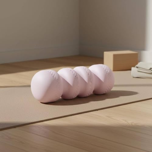 Foam Roller Myofascial Massage Roller Deep Tissue Expanded Polypropylene High Density Suitable for Stretching Fitness Athletes Home Rehabilitation, Pink, Hardness 55