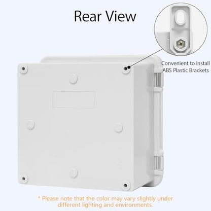 ABS Plastic Dustproof Waterproof IP65 Junction Box Hinged Shell Universal Electrical Project Enclosure Gray, with PC Transparent Clear Cover 5.9 x 5.9 x 3.5inch(150 x150 x90mm), 2 Pack - size: 5.9" x 5.9"x 3.5" (2pc)