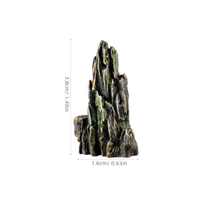8pcs Mini Resin Rockery Model Garden Decoration Indoor Bonsai Mountain Aquarium Decor Miniature Landscaping Statue for Terrariums and Fairy Gardens