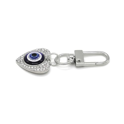 Evil Eye Keychains Car Key Ring Bag Purse Charm for Women Men - Good Luck Amulet Protection - color: N
