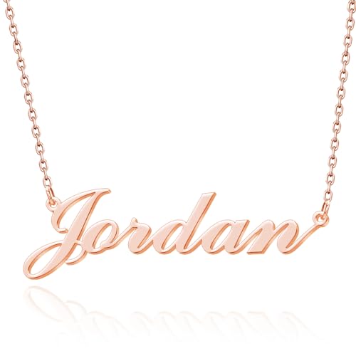 DayOfShe Custom Name Necklace for Women Gifts, 18K Gold Plated Layered Names Necklace Personalized Gifts for Birthday - color: Style 5-Rose Gold