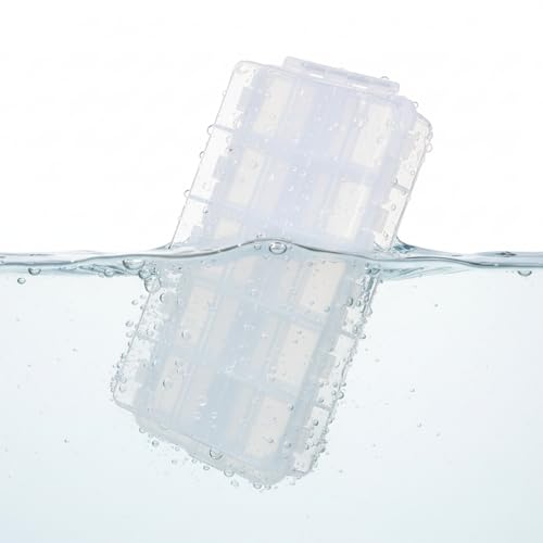 20 Compartments Tackle Boxes Plastic Box Storage Organizer Clear Fishing Storage Box Waterproof Parts Organizer with Adjustable Dividers for Lure Container Craft Beads Jewelry