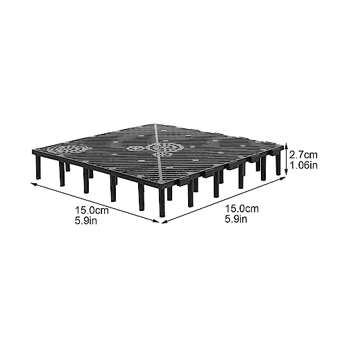 Totority Black PVC Under Plates – 80PCS Aquarium Base Plates for Efficient Water Filtration, Easy Installation, and Fish Tank Maintenance