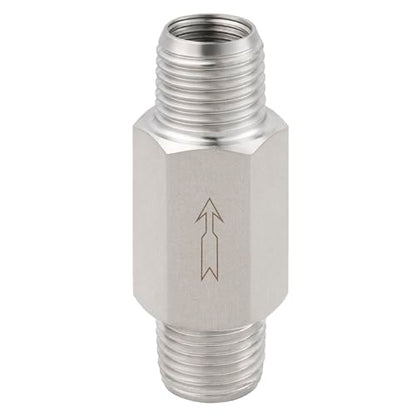 Yoebor 1/4" MNPT x 1/4" MNPT Stainless Steel Check Valve One Way Valves 1pc - size: 0.25 Inch, style: Mnpt x Mnpt