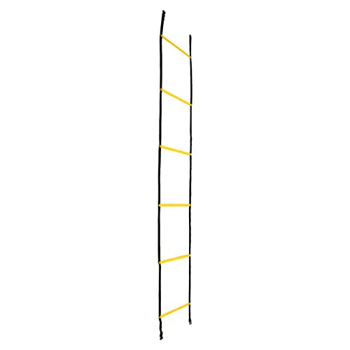 Speed Agility Training 2.6m Fixed Agility Speed Training Equipment for Football Basketball Sturdy PP Material Yellow Black 8.5ft