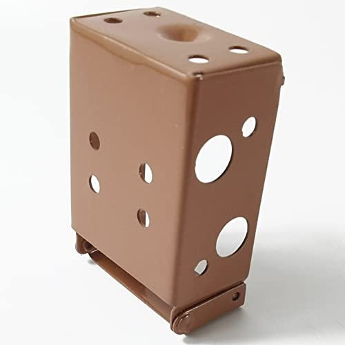 TIHOOD 6PCS 2.5Inch Blind Brackets Low Profile Box Mounting Bracket for Window Blinds (Brown)