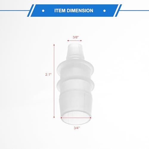 4pcs Plastic Hose Barb Fitting 3/4" to 3/8" Barbed Splicer Mender Joint Adapter Aquarium Clear - size: 3/4"-3/8"