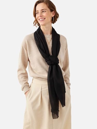 XuoAz Women Cotton Blend Scarf Lightweight Large Linen Shawl Scarves Head Scarf Summer Beach Travel Wrap - color: Black09