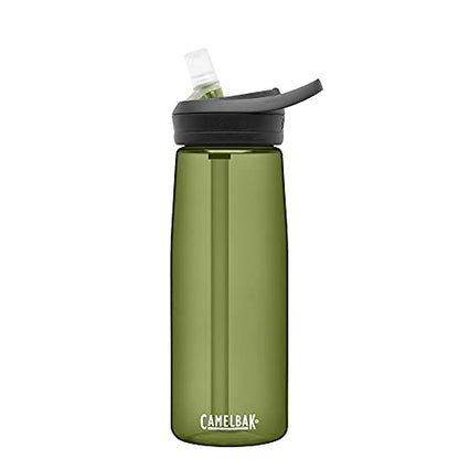 CamelBak Eddy+ Water Bottle with Bite Valve Straw, Leak‑Resistant Easy‑Sip Design for Everyday Hydration, 25oz, Olive - color: Olive, size: 25 Ounces