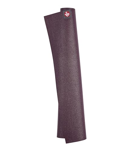 Manduka eKO SuperLite Yoga Mat - 1.5mm Natural Rubber | Foldable & Travel Friendly | Soft Textured Surface | Eco-friendly - color: Acai