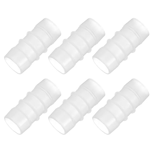 PATIKIL 1" 6 Pcs Plastic Hose Barb Fittings, Reducer Tube Fittings Pipe Adapter Union Splicer Joint Kit for Air Gas Water System Liquid Fuel Line Aquarium Tube Pump - size: 1",(1.1"x2.34")