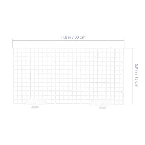 Aquarium Bottom Filter Board and Fish Tank Isolation Plate Set, Plastic Grid Divider 30x15cm with Suction Cups for Aquarium Separation and Breeding