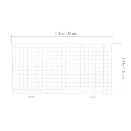 Aquarium Bottom Filter Board and Fish Tank Isolation Plate Set, Plastic Grid Divider 30x15cm with Suction Cups for Aquarium Separation and Breeding