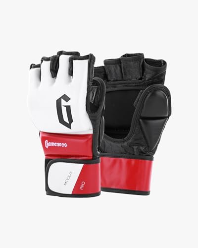 Gameness Pro Training Gloves - color: Black/White/Red, size: Medium