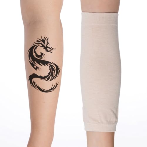 HOVEOX 3 Pairs Tattoo Cover Up Sleeves Tattoo Compression Sleeves Cover