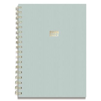 Sweetzer & Orange 2026 Planner – 6" x 8.25" Dated Daily, Weekly & Monthly Calendar Planner – January to December 2026 – Eucalyptus Design with Motivational Stickers, Gold Spiral & Sturdy Paper - color: Eucalyptus