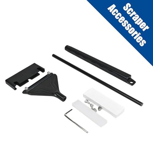 Algae Scraper for Glass Aquariums - 24.5 Inch Rigid Long Handle Aquarium Razor Scraper Tool, Screw-Locked Fish Tank Cleaner with 10 Stainless Steel Blades & Hex Wrench, Optimized for Flat Glass - size: 24.5inch