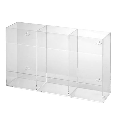 Kantek Acrylic Glove Dispenser, Triple Box Capacity, Easy-Box-Swap, 10.3-Inch Wide x 3.8-Inch Deep x 16-Inch High, Clear (AH135) - size: Easy Swap Triple