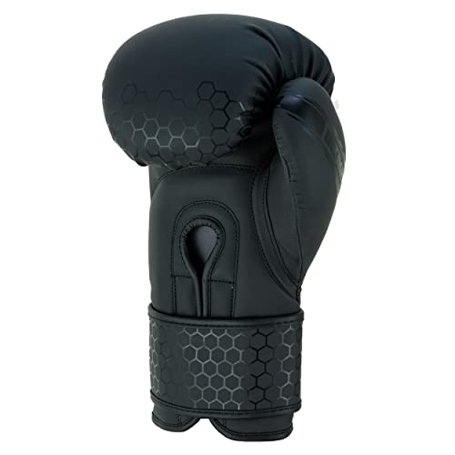 PFG Ultimate Series Boxing Gloves - Boxing MMA Muay Thai Training and Bag Work - color: All Black