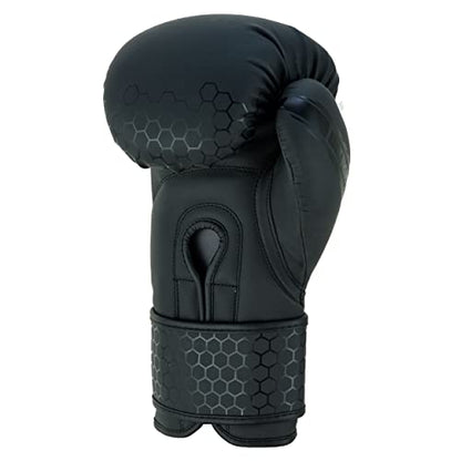 PFG Ultimate Series Boxing Gloves - Boxing MMA Muay Thai Training and Bag Work - color: All Black