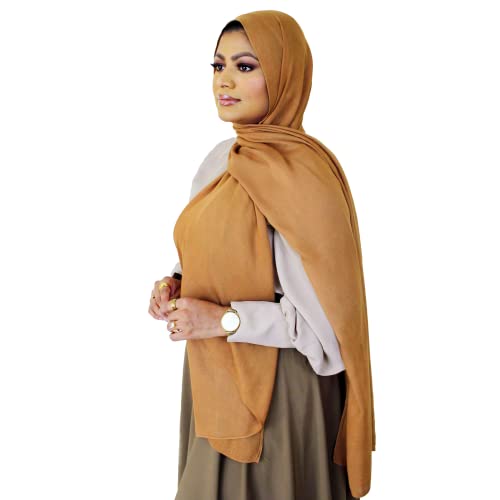 Modal Hijab for Women | Headscarf - color: Butterscotch Modal - Plain Hijab